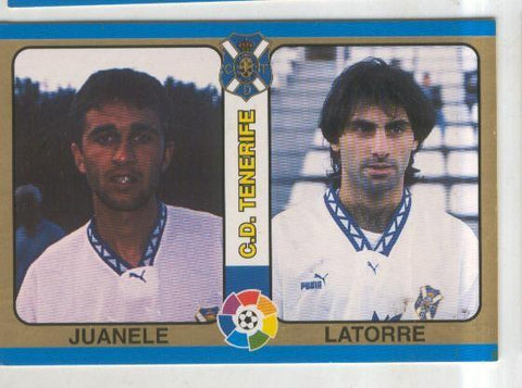 Cromos: Futbol Total Liga 95: C.D.Tenerife numero 089: Juanele y Latorre