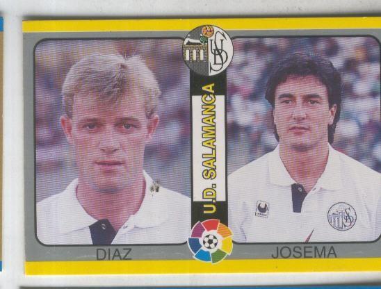Cromos: Futbol Total Liga 95: U.D.Salamanca numero 286: Diaz y Josema