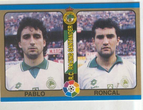 Cromos: Futbol Total Liga 95: R.C.Racing Santander. numero 065: Pablo y Roncal