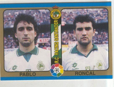 Cromos: Futbol Total Liga 95: R.C.Racing Santander. numero 065: Pablo y Roncal