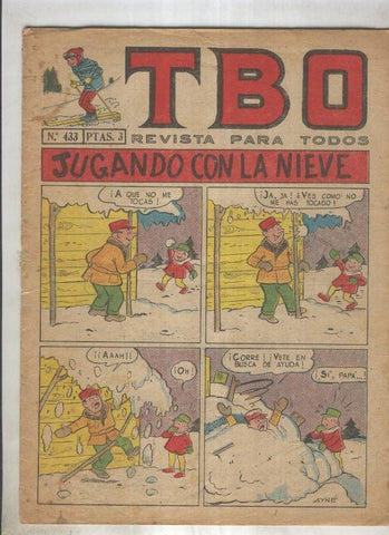 TBO numero 433: Jugando con la nieve (Ayne), (numerado 1 en trasera)