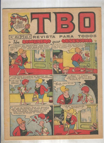 TBO numero 484: Un sombrero que obsesiona (Urda), (numerado 2 en trasera)
