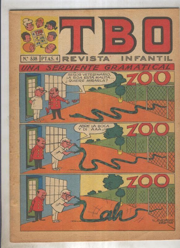 TBO numero 538: Una serpiente gramatical (Salvador Mestre), (numerado 2 en trasera)