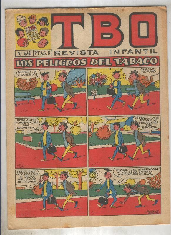 TBO numero 632: Los peligros del tabaco (Salvador Mestre), (numerado 4 en trasera)