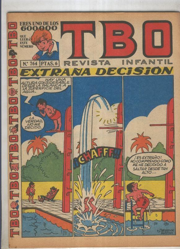 TBO numero 764: Extraña decision (Salvador Mestre), (numerado 3 en trasera)