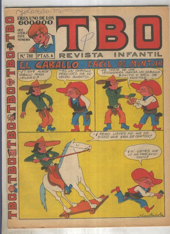 TBO numero 780: El caballo facil de montar (Muntañola), (numerado 3 en trasera)