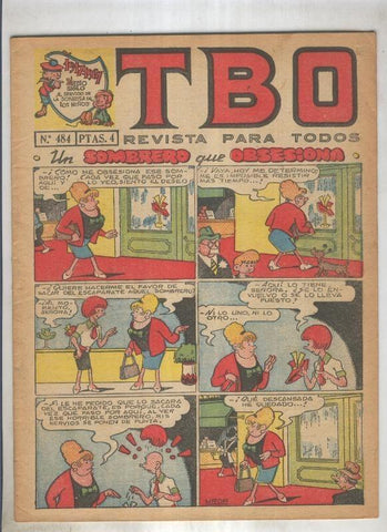 TBO numero 484: Un sombrero que obsesiona (Urda), (numerado 1 en trasera)