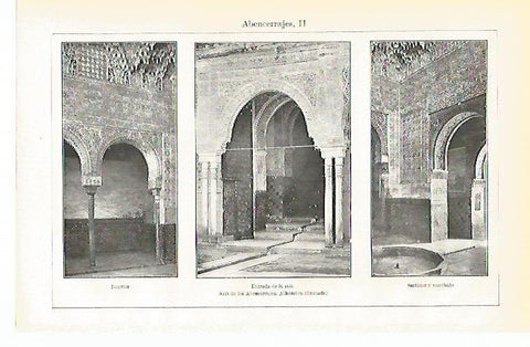 LAMINA De ESPASA 0047: Abencerrajes II. Alhambra Granada