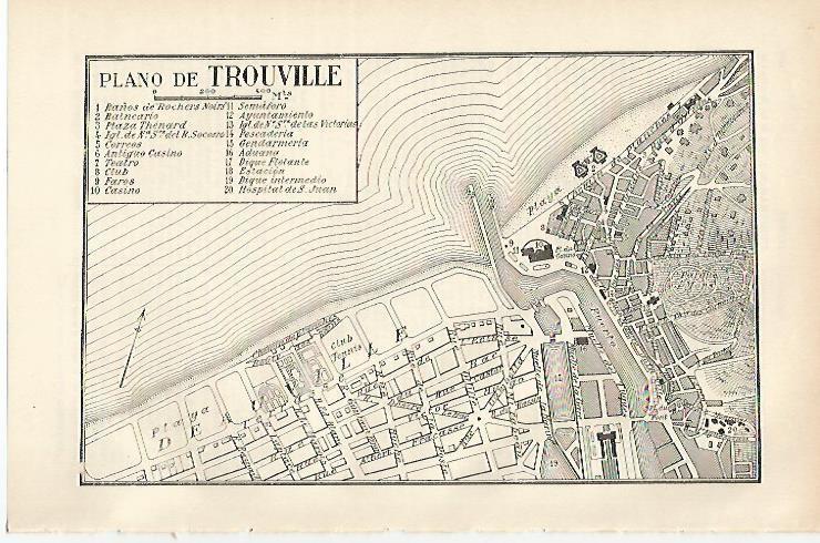 LAMINA ESPASA 913: Plano de Trouville Francia