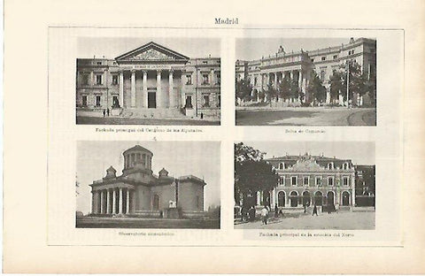 LAMINA ESPASA 1714: Edificios importantes de Madrid