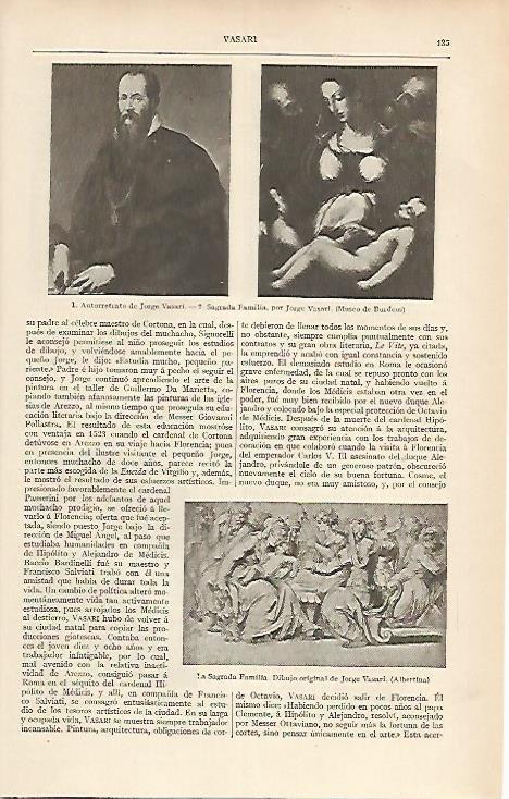 LAMINA ESPASA 5903: Obras de Jorge Vasari