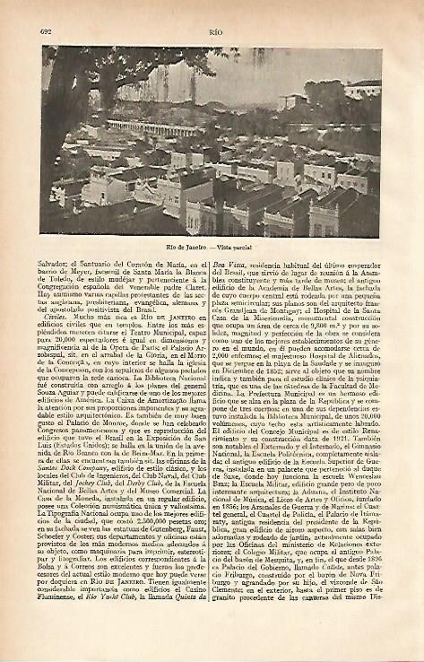 LAMINA ESPASA 6584: Vista parcial de Rio de Janeiro