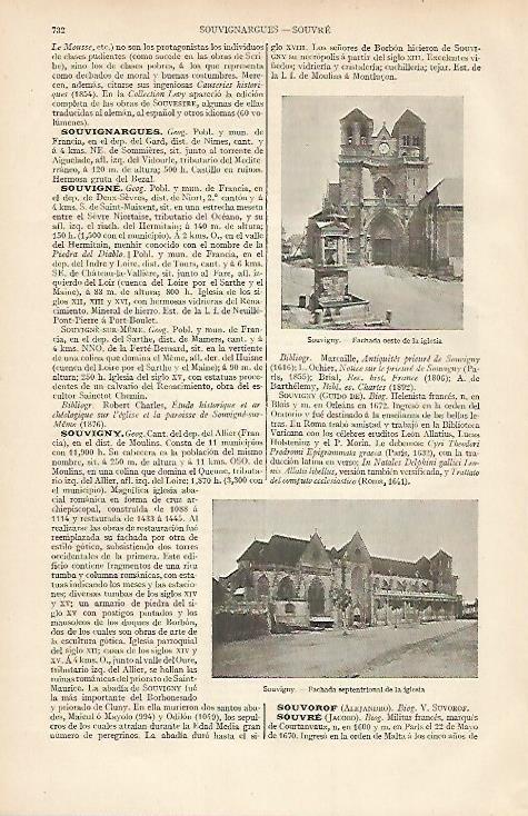 LAMINA ESPASA 7451: Iglesia de Souvigny Francia