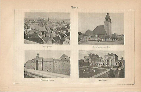 LAMINA ESPASA Alemania 7858: Vistas de Essen Alemania