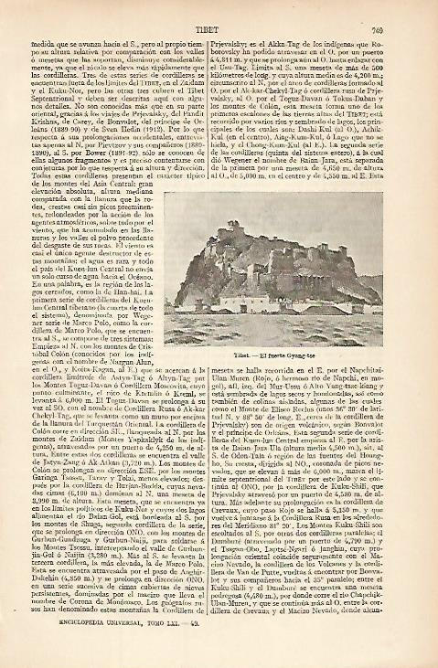 LAMINA ESPASA 8389: Fuerte Gyang-tse Tibet