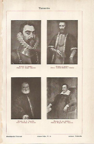 LAMINA ESPASA 8487: Retratos pintados por Tintoretto