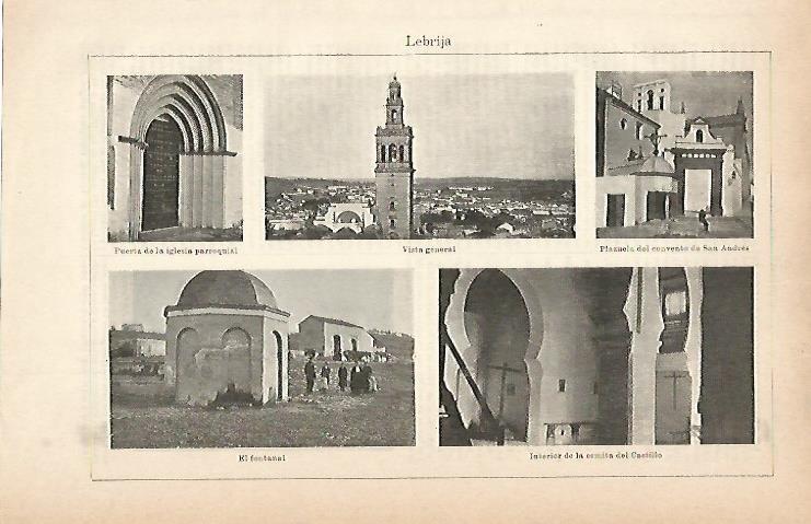 LAMINA ESPASA 9085: Vistas de Lebrija Sevilla