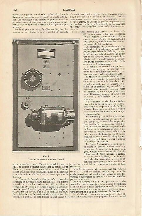LAMINA ESPASA 9347: Maquina de llamada a frecuencia vocal
