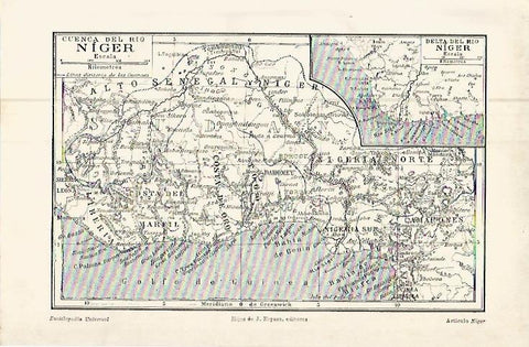 LAMINA ESPASA 9465: Mapa de la cuenca del rioi Niger