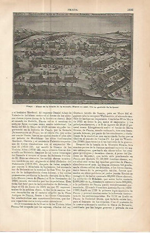 LAMINA ESPASA 10646: Plano de la batalla de la Montaña Blanca en 1620