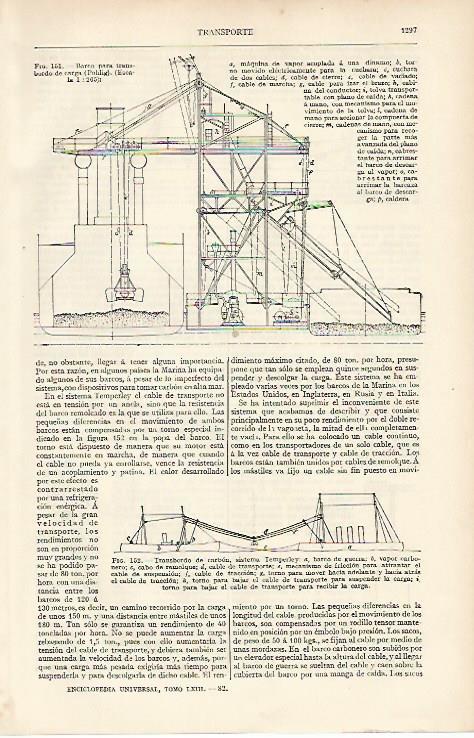 LAMINA ESPASA 11138: Barco para transbordo de carga