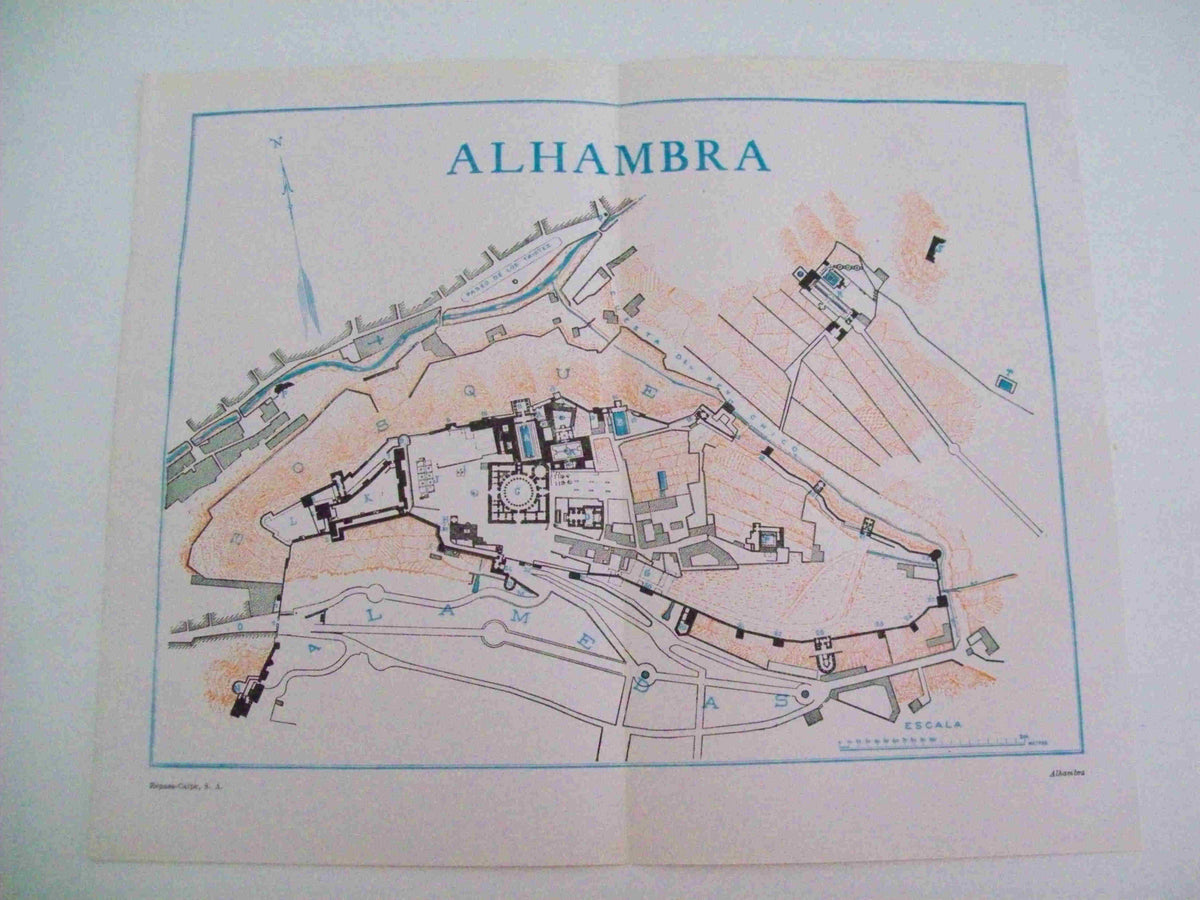 LAMINA ESPASA 11210: Plano de  la Alhambra de Ganada