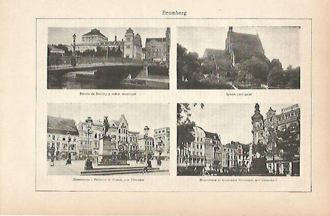 LAMINA ESPASA 11620: Vistas de Bromberg