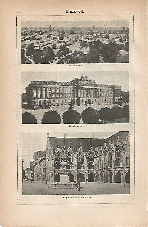 LAMINA ESPASA Alemania 11814: Vistas de Brunswick Alemania