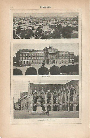 LAMINA ESPASA Alemania 11814: Vistas de Brunswick Alemania