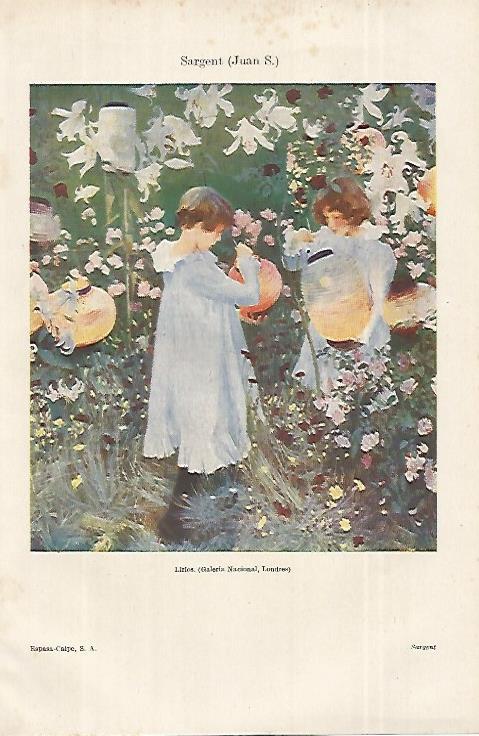LAMINA ESPASA 12372: Lirios por Sargent