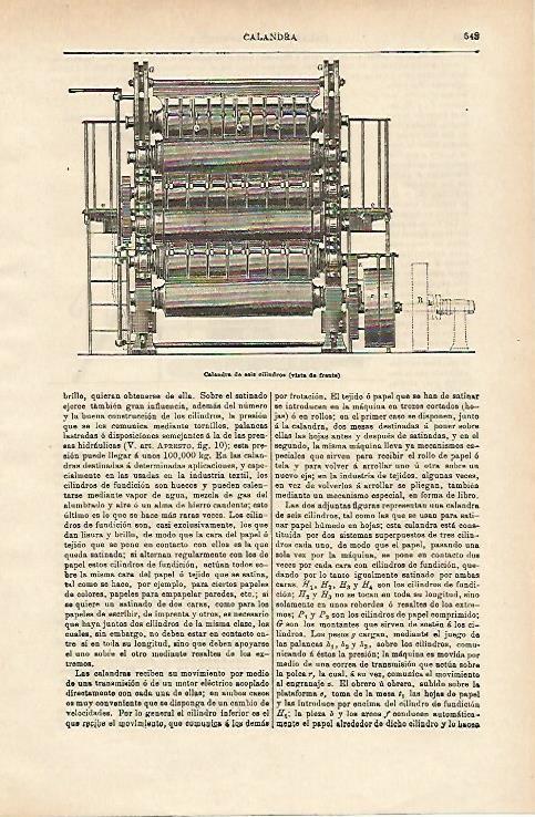 LAMINA ESPASA 14691: Calandra de seis cilindros