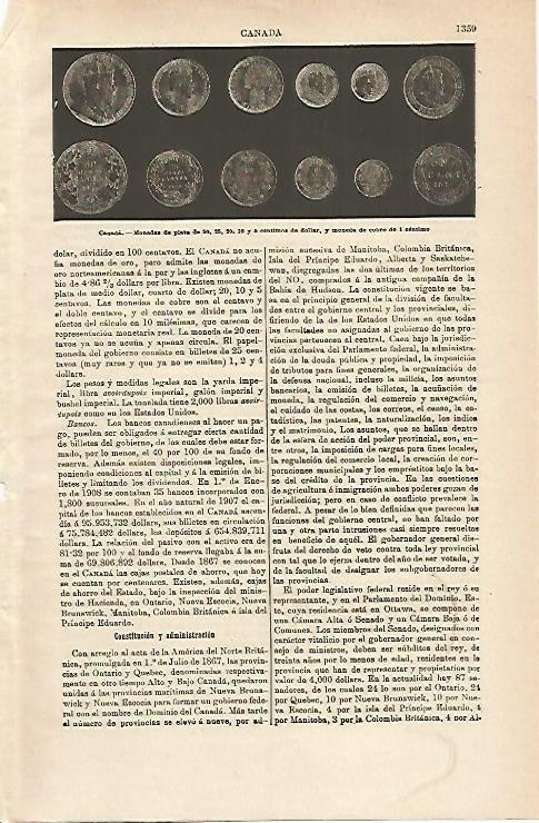 LAMINA ESPASA 14813: Monedas de Canada