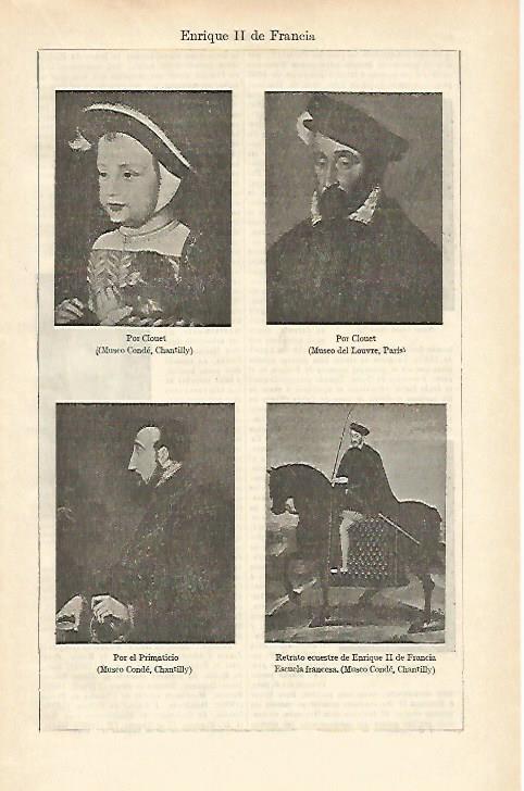LAMINA ESPASA 16050: Retratos de Enrique II de Francia