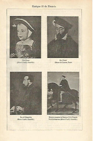 LAMINA ESPASA 16050: Retratos de Enrique II de Francia