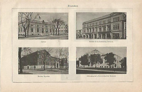 LAMINA ESPASA 16454: Vistas de Evanston Estados Unidos
