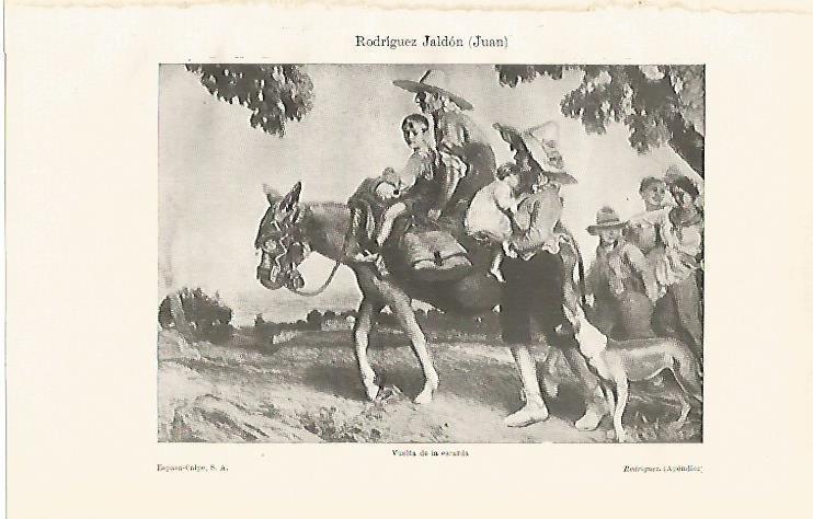 LAMINA ESPASA 14001: Vuelta de la escarda por J. Rodriguez Jaldon