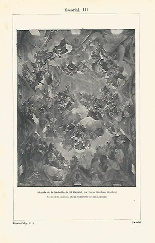 LAMINA ESPASA 16606: Fresco de El Escorial