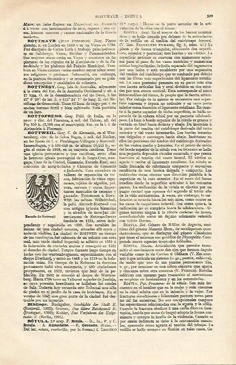 LAMINA ESPASA Alemania 16975: Escudo de Rottwell Alemania
