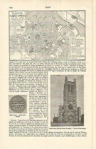 LAMINA ESPASA 17209: Plano de Saint Omer