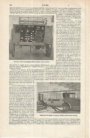 LAMINA ESPASA 17231: Estacion rodada de telegrafia militar