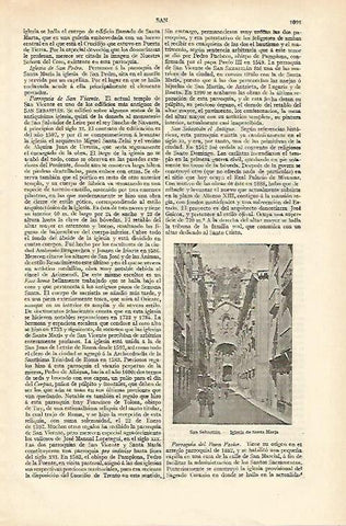 LAMINA ESPASA 18390: Iglesia de Santa Maria en San Sebastian