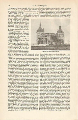 LAMINA ESPASA 5962: La Casa de Velazquez en Madrid