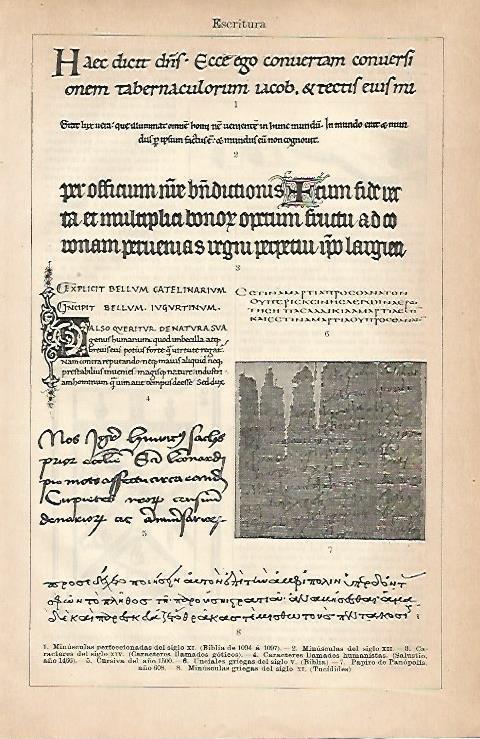 LAMINA ESPASA 18911: Escritura de los siglos XI y XII