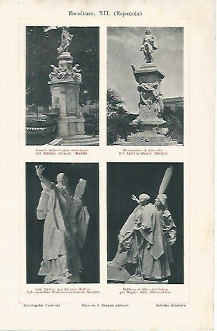 LAMINA ESPASA 18965: Escultura de España