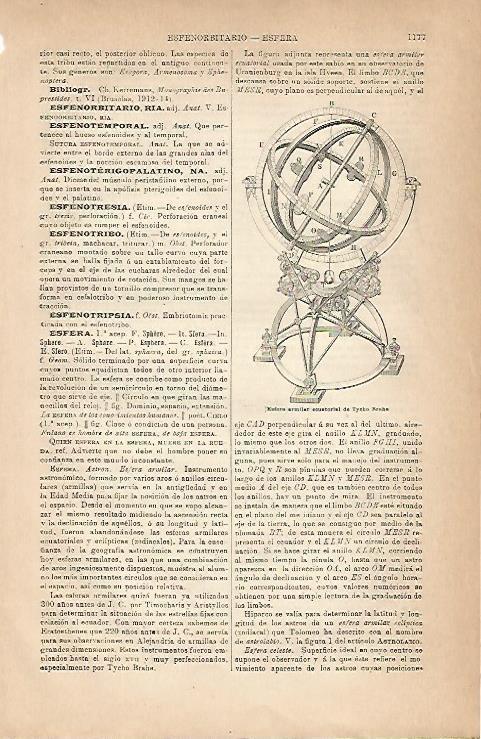 LAMINA ESPASA 18970:Esfera de Tycho Brahe