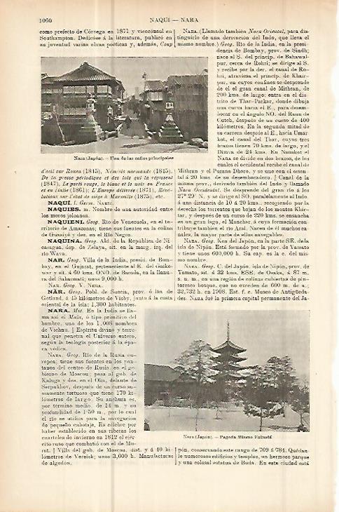 LAMINA ESPASA 10727: Vistas de Nara Japon
