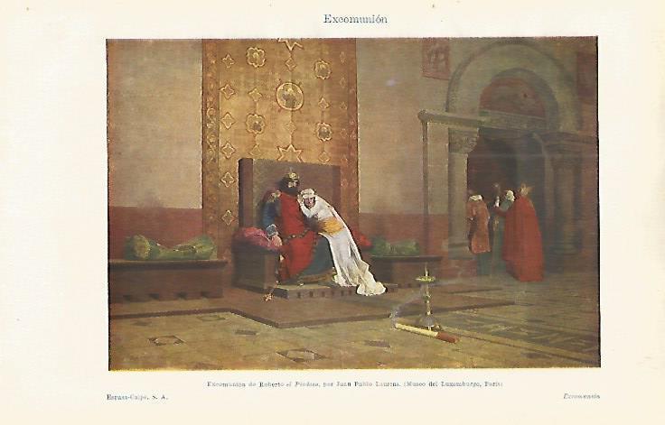 LAMINA ESPASA 16460: Excomunion de Roberto el Piadoso por Laurens