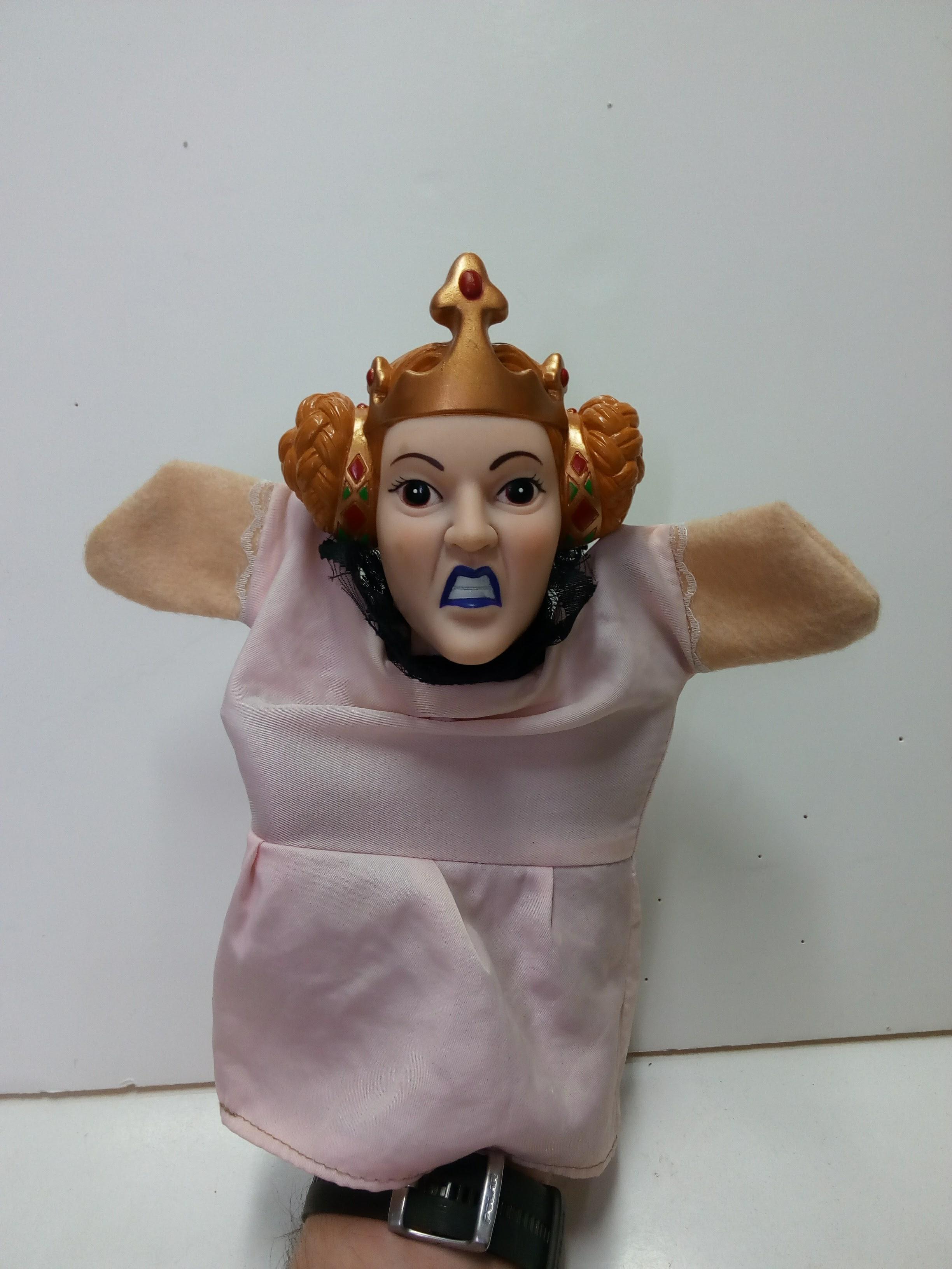 Titella / Titere de guante cabeza de goma : Figura bruja mala