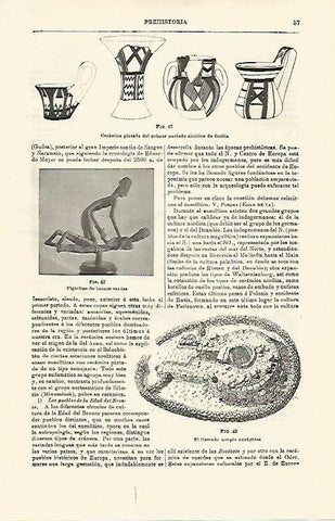 LAMINA ESPASA 16721: Ceramica de Sicilia y figura de Cerdeña