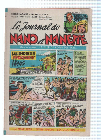LE JOURNAL DE NANO ET NANETTE, Numero 446: La Fille de Robin des Bois (Chateaudun 1965)